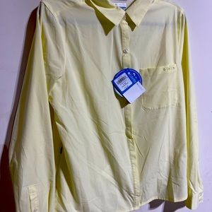 Yellow OmniWick Columbia Button down Womens shirt